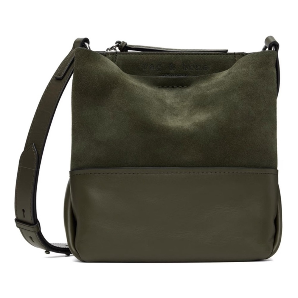 passenger crossbody 2.0 - suede. olive night.